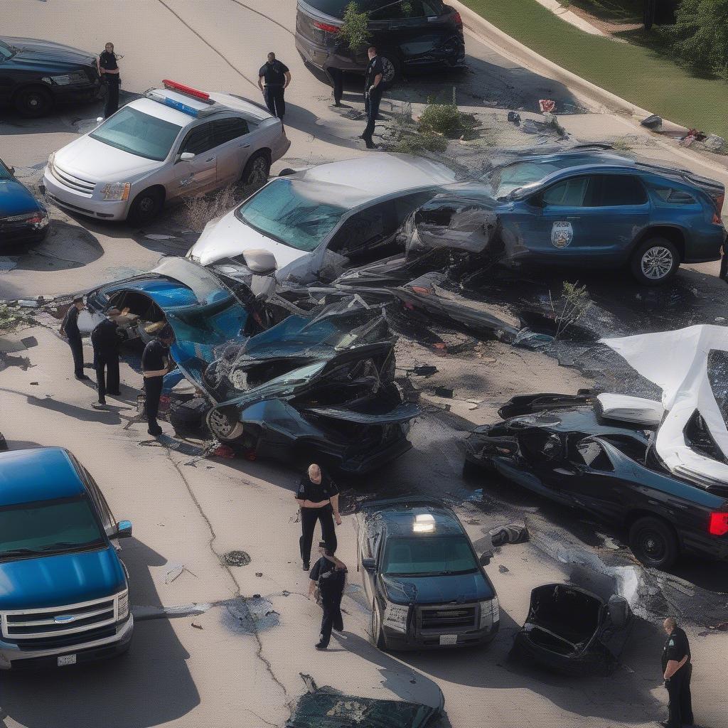 Dallas Car Accident Scene